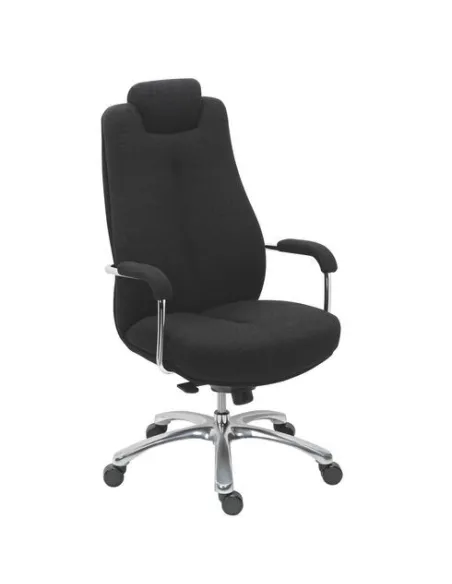 Sillon oficina con reposabrazos Extenso tejido negro