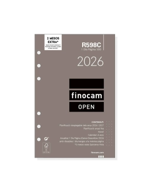 Recambio anual agenda Finocam  500 dia pagina  catalan R598C