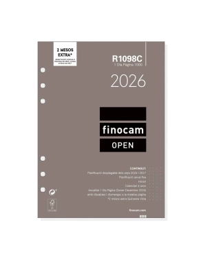 Recambio agenda Finocam 1000 dia pagina catalan R1098C
