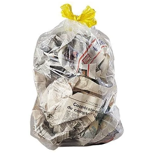 Bolsa basura transparente 100 litros con autocierre