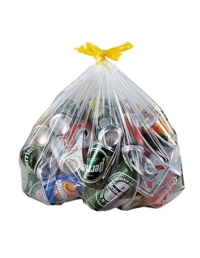 Bolsa basura transparente 50 litros con autocierre