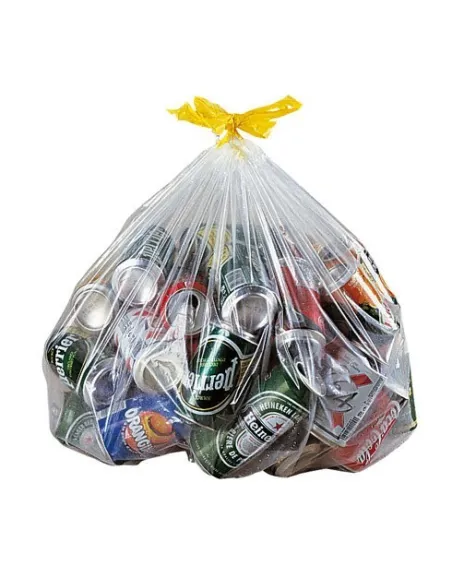 Bolsa basura transparente 50 litros con autocierre