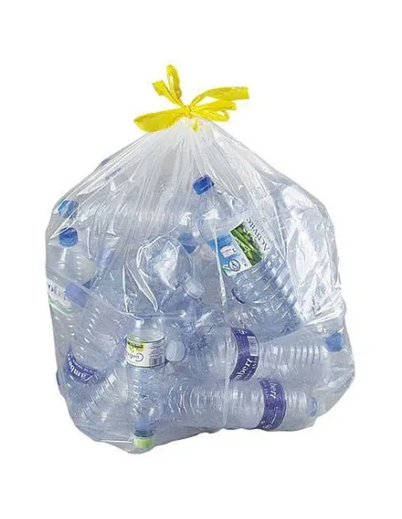 Bolsa basura transparente 100 litros con autocierre