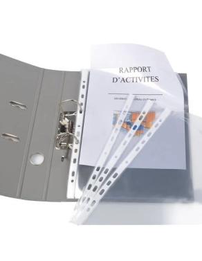 caja 100 fundas multitaladro PP gran capacidad Elba