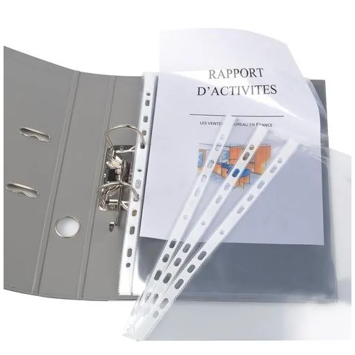 caja 100 fundas multitaladro PP gran capacidad Elba