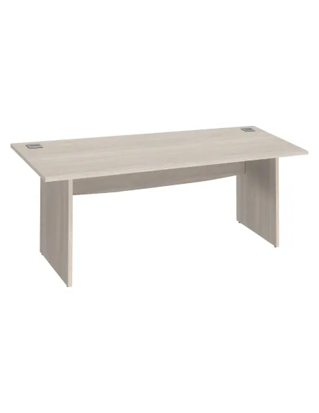 Mesa oficina patas madera  180cm roble gris Excellens