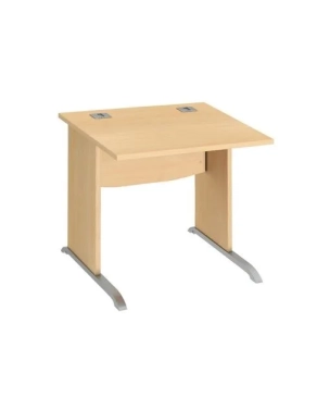 Mesa oficina patas madera en L 80cm haya Excellens