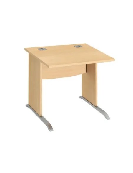 Mesa oficina patas madera en L 80cm haya Excellens