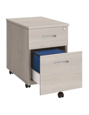 Cajonera con ruedas 2 cajones  excellens roble gris