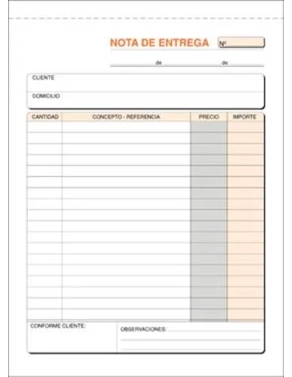 Talonario entrega duplicado 150 x 210 mm castellano