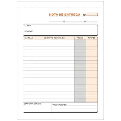 Talonario entrega 150x210 triplicado