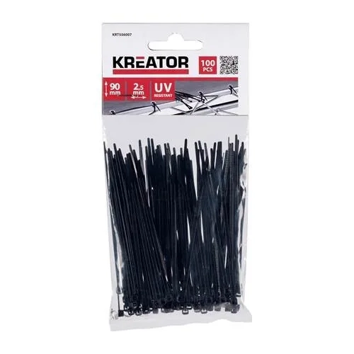 100 bridas plasticas negro 2.5x90