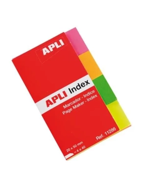 160 banderitas de papel adhesivas 4 colores neon Apli