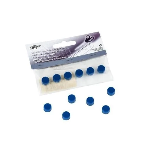 Blister 6 imanes redondos 10mm azul