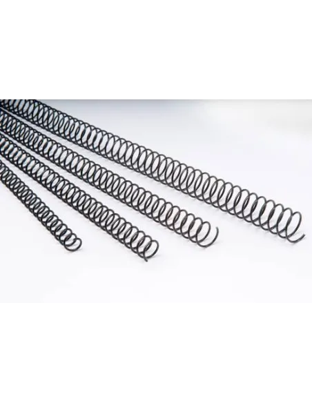 Espirales metálicas 40mm paso 5:1 para encuadernar negra