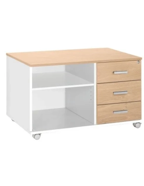 Mueble auxiliar Intuitiv roble claro 3 cajones