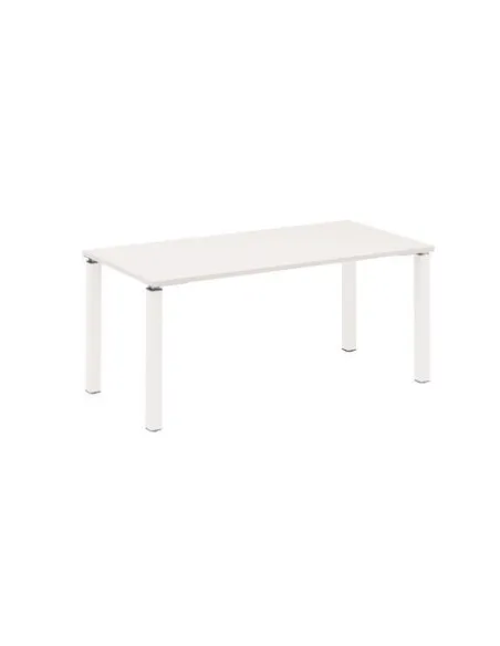 Mesa recta 160 blanca 4 patas blanca Eden