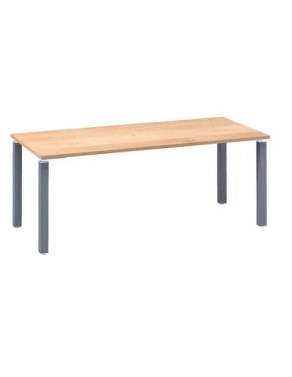 Mesa recta 180 roble 4 patas antracita Eden