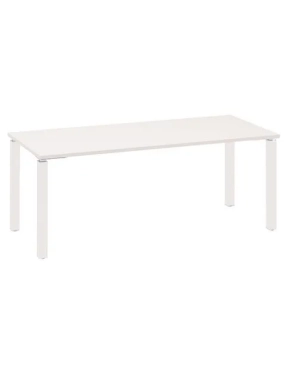 Mesa recta 180 blanca 4 patas blanca Eden