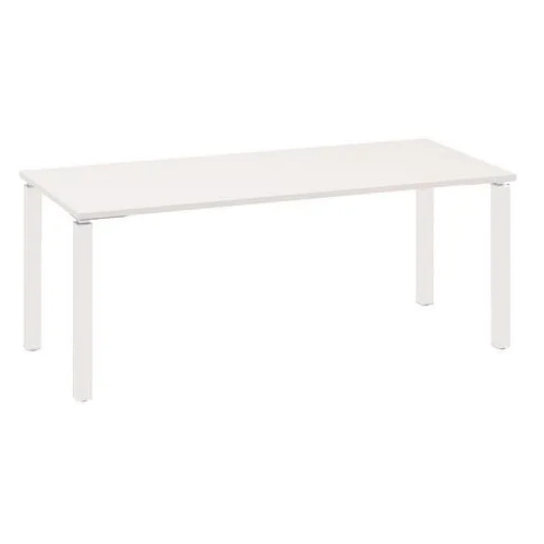 Mesa recta 180 blanca 4 patas blanca Eden