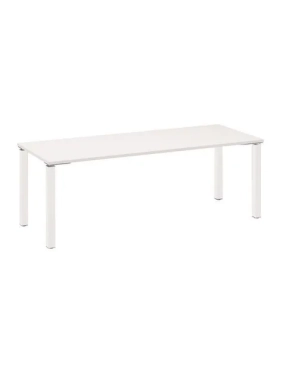 Mesa recta 200 blanca 4 patas blanca Eden