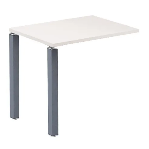 Extension mesa blanca patas antracita 80x60 Eden