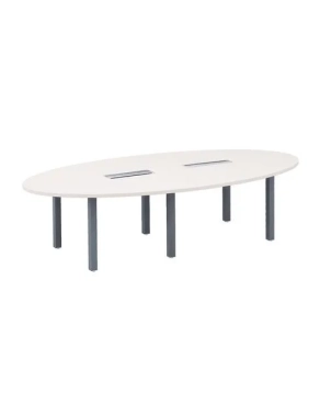 Mesa reunion blanca pies antracita Eden