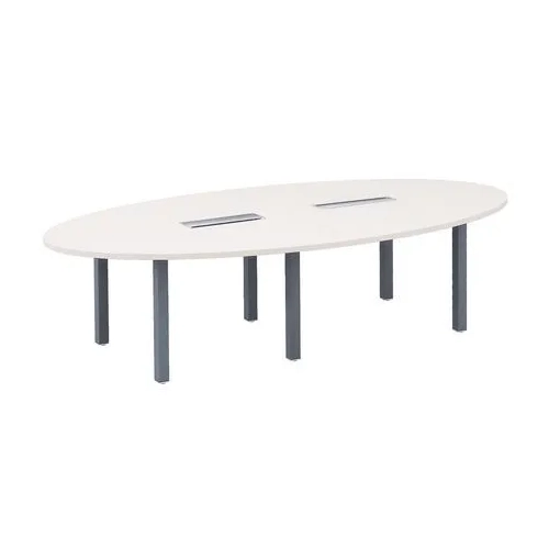 Mesa reunion blanca pies antracita Eden