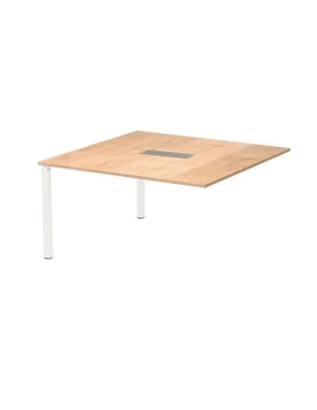 Modulo extension mesa roble patas blancas Eden