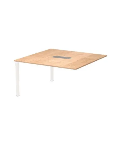 Modulo extension mesa roble patas blancas Eden