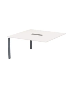 Modulo extension mesa blanca patas antracita Eden