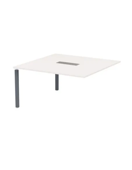 Modulo extension mesa blanca patas antracita Eden