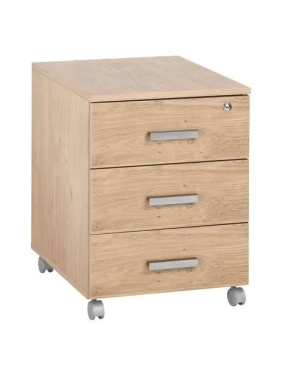 Cajonera roble con ruedas 3 cajones Eden