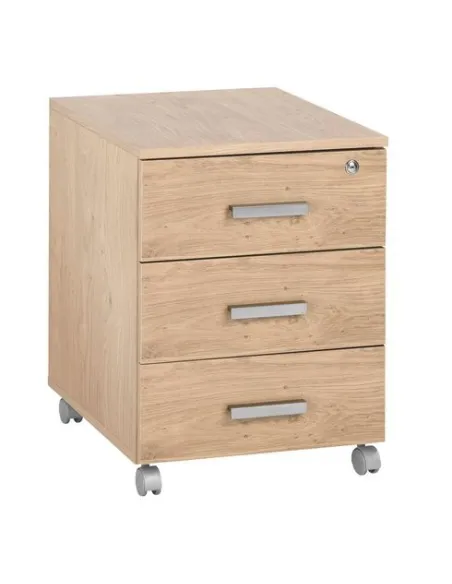 Cajonera roble con ruedas 3 cajones Eden