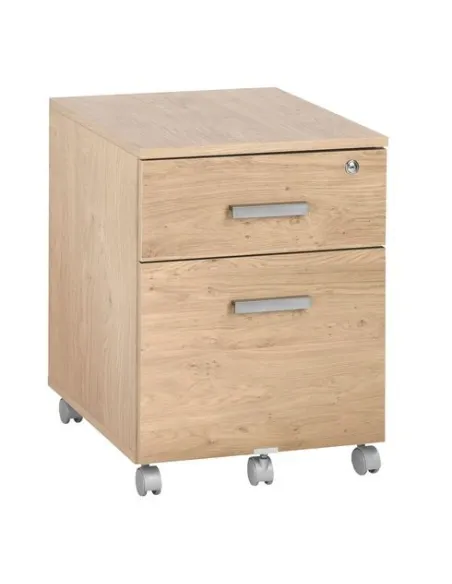 Cajonera roble con ruedas 2 cajones Eden