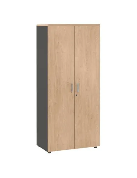 Armario alto 180x80 roble cuerpo antracita Eden