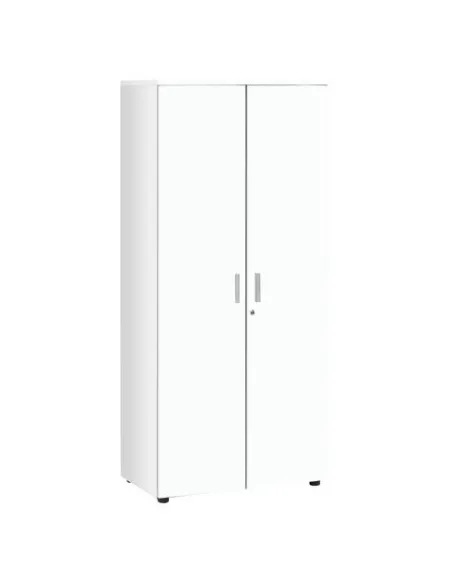 Armario alto 180x80 blanco cuerpo antracita Eden