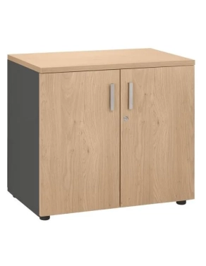 Armario bajo 72x80 roble cuerpo antracita Eden