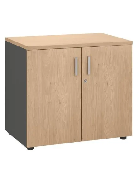 Armario bajo 72x80 roble cuerpo antracita Eden