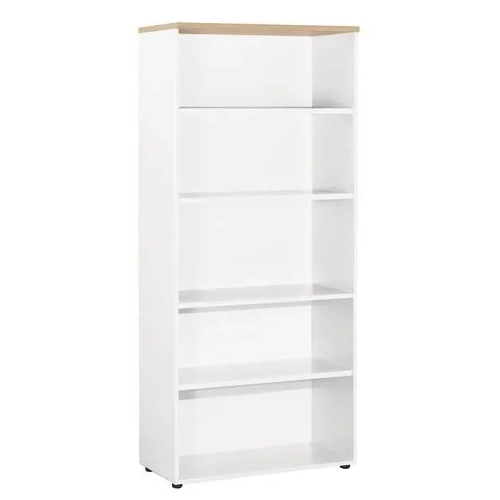 Bliblioteca alto 180x80 roble cuerpo blanco Eden