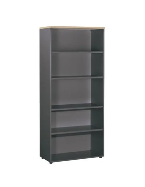 Bliblioteca alto 180x80 roble cuerpo antracita Eden