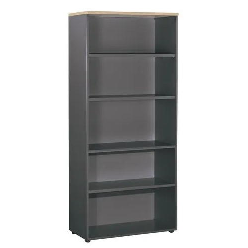 Bliblioteca alto 180x80 roble cuerpo antracita Eden