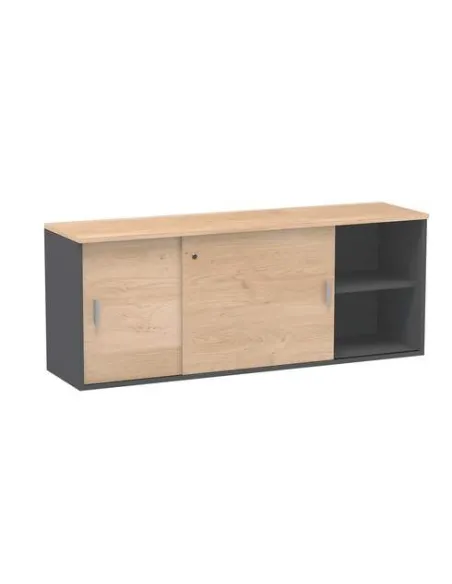 Armario arcon 72x160 roble cuerpo antracita Eden