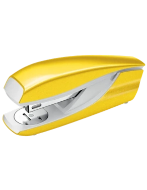 Grapadora petrus wow metálica amarilla