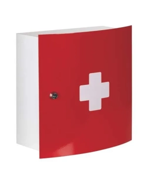 Botiquin metalico puerta roja 32x32x15