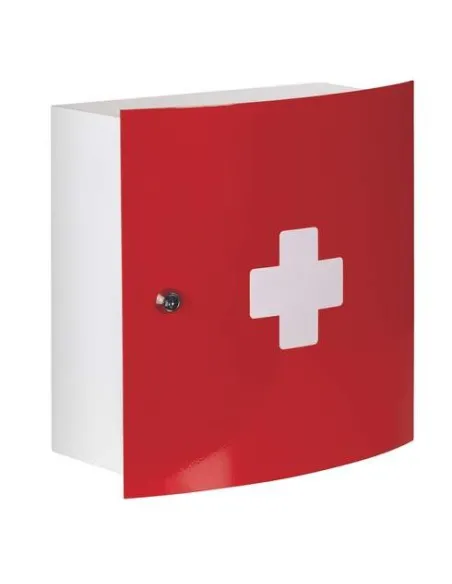 Botiquin metalico puerta roja 32x32x15