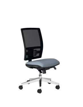 Silla oficina JMB Activ sincro malla patas cromadas gris