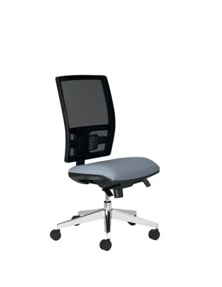 Silla oficina JMB Activ sincro malla patas cromadas gris