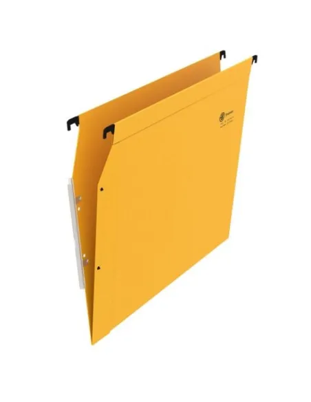 Carpeta colgantes A4 visor lateral color amarilla