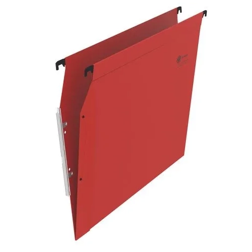 Carpeta colgantes A4 visor lateral color roja